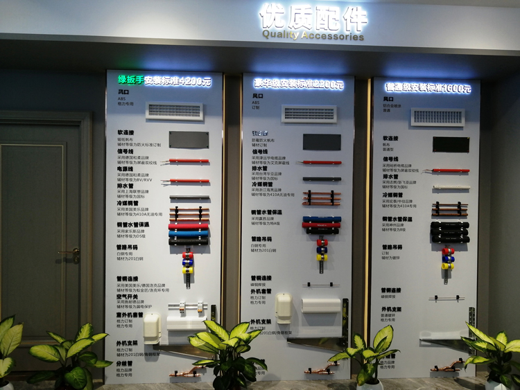 格力家用中央空调报价格表中工程部分的材料大概有哪几种?哪些属占比重较大?